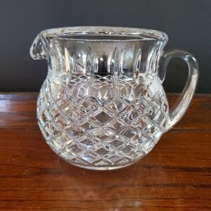 Heavy Leaded Cut Glass 5" Pitcher